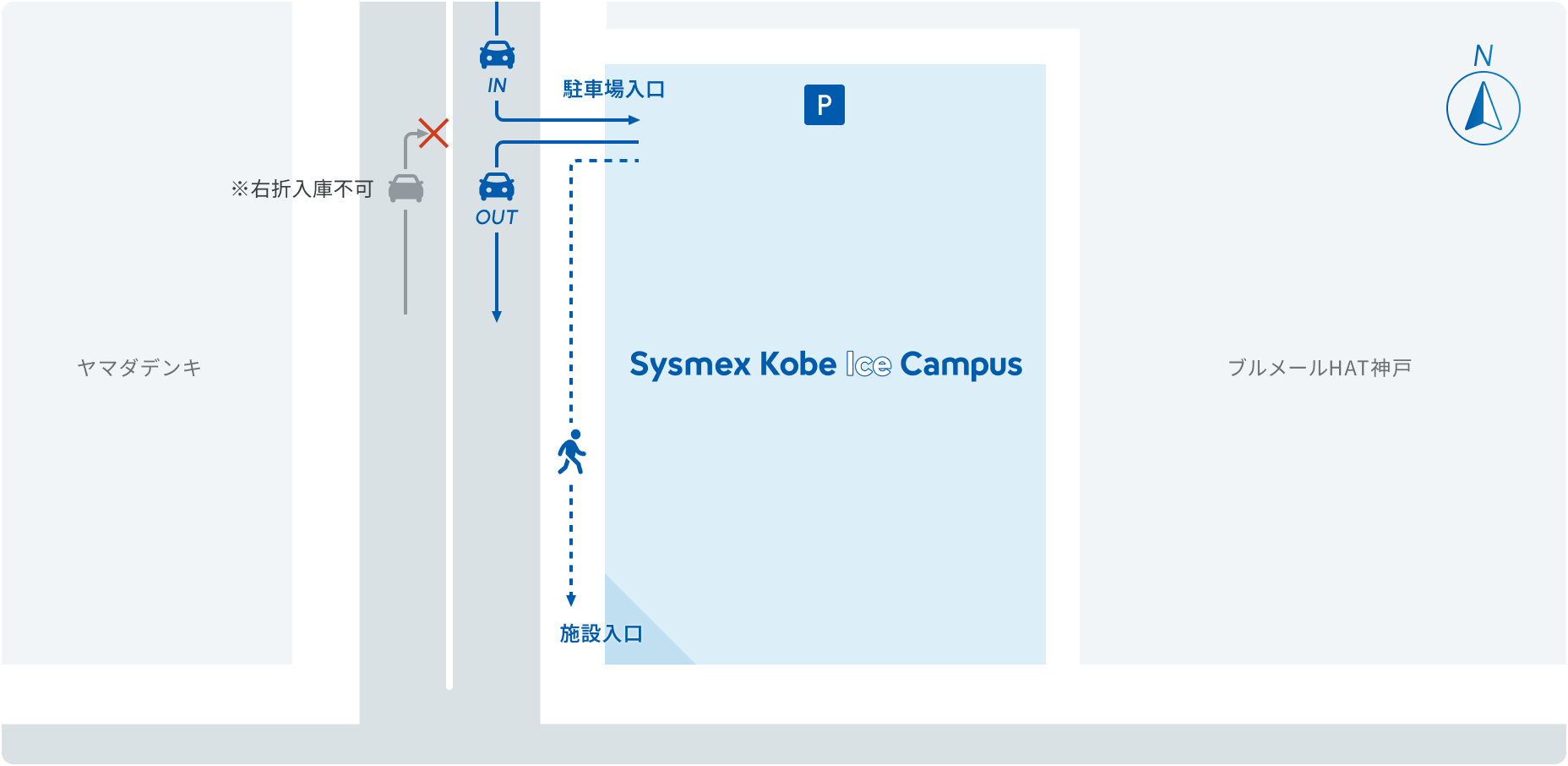 車をご利用の場合の地図